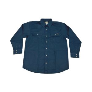 Holmes Workwear Men’s Navy Safety Work Shirt / Size XLarge
