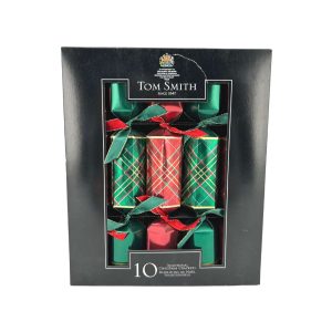 Tom Smith Red & Green Christmas Crackers / 10 Pack