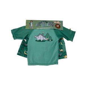 UV Skinz Boy’s Green Dinosaur 3 Piece Swimwear Set / Size 3T