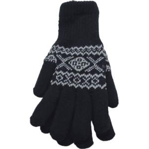 George Women’s Black And Grey Winter Gloves / One Size