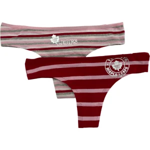 NHL Toronto Maple Leafs Women’s 2 Pack of Thong Underwear / Red & Pink / Various Sizes