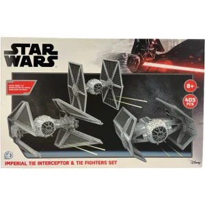 Star Wars Imperial Tie Interceptor & Tie Fighters Set Building Model: Paper Building Model / 405 Pieces / 8+