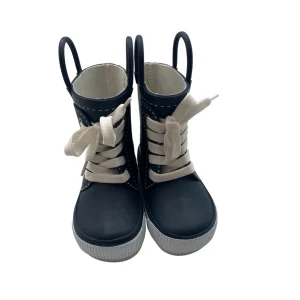 Western Chief Kid’s Rubber Boots / Lace up / Mid Height / Waterproof / Navy and White / Size 7